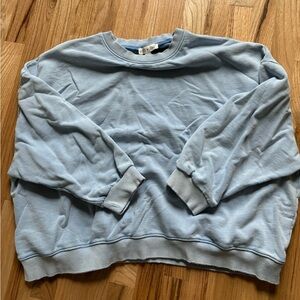 She & sky size large blue crew neck sweatshirt